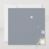 Blauwe en grijze kerstbabyjongen kaart (Achterkant)