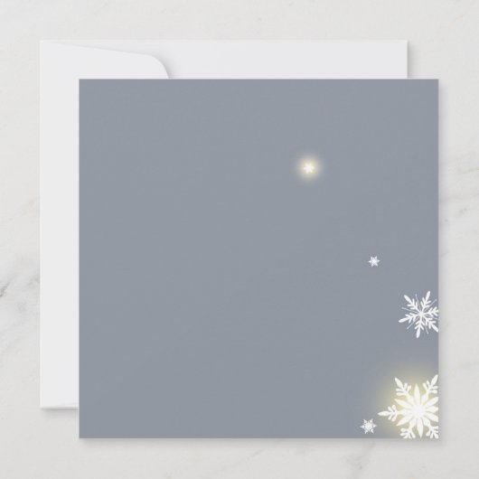 Blauwe en grijze kerstbabyjongen kaart (Achterkant)