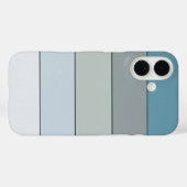 Blauwe en grijze kleurstrepen op Waterverf papier Case-Mate iPhone Case (Achterkant (horizontaal))