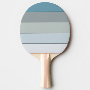 Blauwe en grijze kleurstrepen op Waterverf papier Tafeltennisbatje