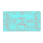 Blauwe en grijze marmer etiket (Voorkant)