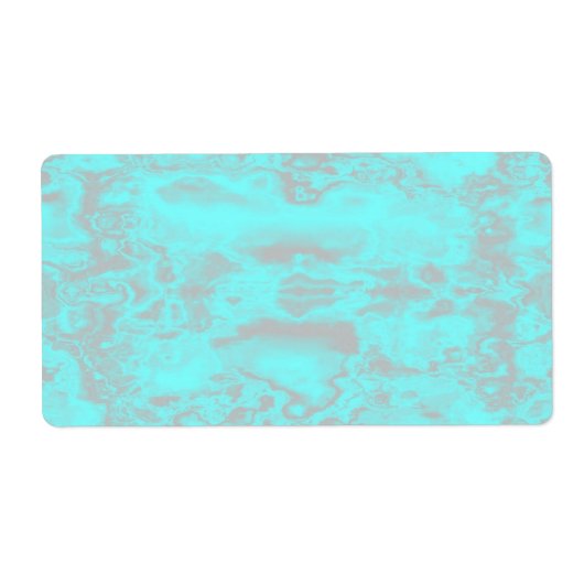 Blauwe en grijze marmer etiket (Voorkant)