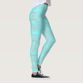 Blauwe en grijze marmer leggings (Rechts)