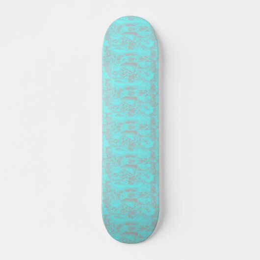Blauwe en grijze marmer persoonlijk skateboard (Voorkant)