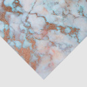 Blauwe en grijze marmeren steen en bruine glitter tissuepapier (Detail)