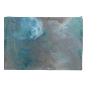 Blauwe en grijze Marmeren Textuur Kussensloop (Achterkant)