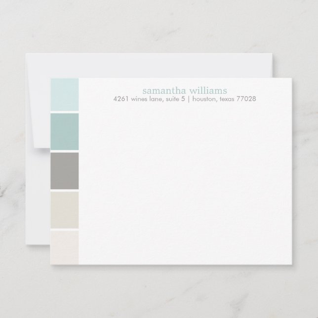 Blauwe en grijze moderne decoratieve kleurenblokke (Voorkant)