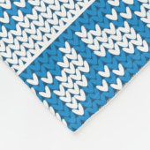 Blauwe en grijze Noorse alpiene kerstman Fleece Deken (Hoek)