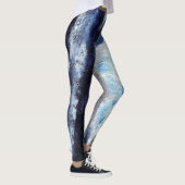Blauwe en grijze oceaanzonnesode leggings (Rechts)