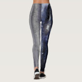 Blauwe en grijze oceaanzonnesode leggings (Achterkant)