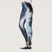 Blauwe en grijze oceaanzonnesode leggings (Links)