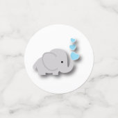 Blauwe en grijze olifant 🐘 | BABY SHOWER Confetti (Kleine voorkant)