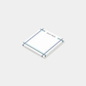 Blauwe en grijze overlappende strepen Naam toevoeg Post-it® Notes (Schuin)