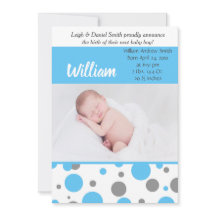 Blauwe en grijze pokadots | Baby Boy Fotogeboorte