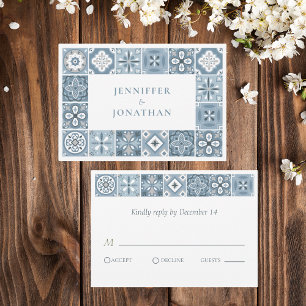 Blauwe en grijze Spaanse tegels