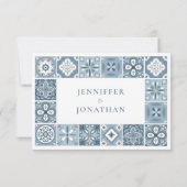 Blauwe en grijze Spaanse tegels (Achterkant)