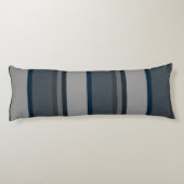 Blauwe en grijze strepen lichaamskussen (Achterkant)