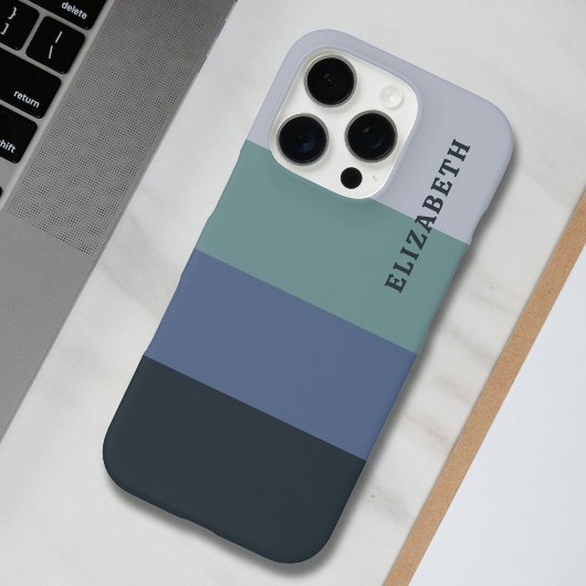 Blauwe en grijze strepen patroon Case-Mate iPhone case