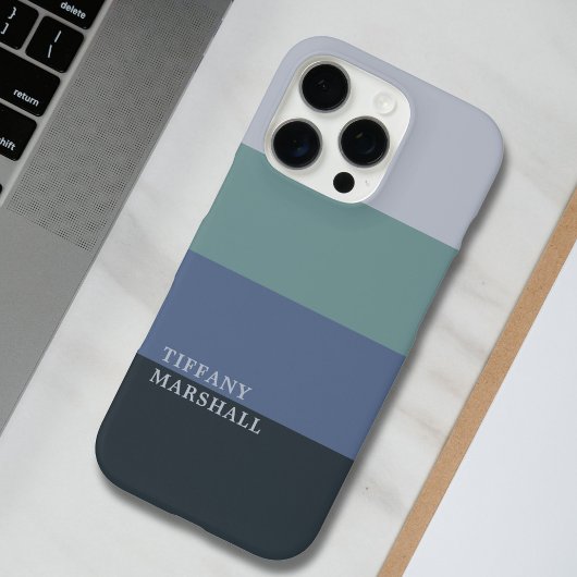 Blauwe en grijze strepen patroon Case-Mate iPhone case