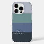 Blauwe en grijze strepen patroon Case-Mate iPhone case (Achterkant)