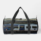 Blauwe en grijze trein plunjezak (Achterkant)