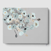 Blauwe en grijze Waterverf Gastenboek (Achterkant)