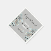 Blauwe en grijze Waterverf Servet (Hoek)