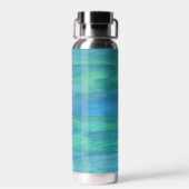 Blauwe en groene aardtoononen waterfles (Achterkant)