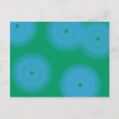 blauwe en groene abstracte kunst briefkaart (Voorkant)