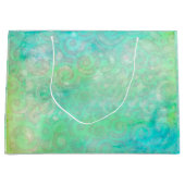 Blauwe en groene Abstracte kunst Groot Cadeauzakje (Voorkant)