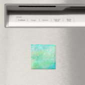 Blauwe en groene Abstracte kunst Magneet (Insitu (Vaatwasser))