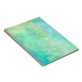 Blauwe en groene Abstracte kunst Notitieboek (Rechterzijde)