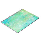 Blauwe en groene Abstracte kunst Notitieboek (Linkerzijde)