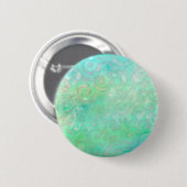 Blauwe en groene Abstracte kunst Ronde Button 5,7 Cm (Voorkant /achterkant)