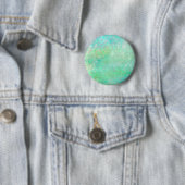 Blauwe en groene Abstracte kunst Ronde Button 5,7 Cm (In situ)