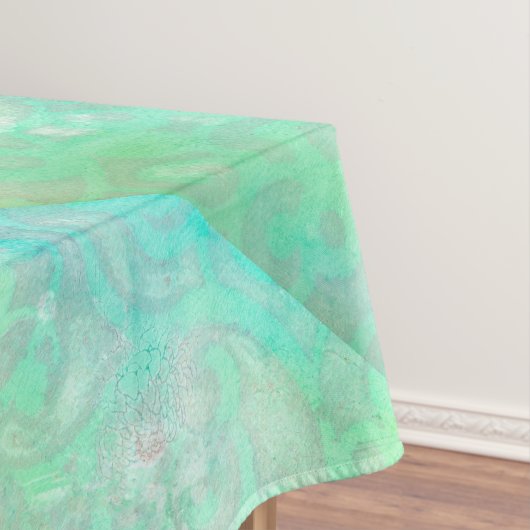 Blauwe en groene Abstracte kunst Tafelkleed (Voorbeeld)