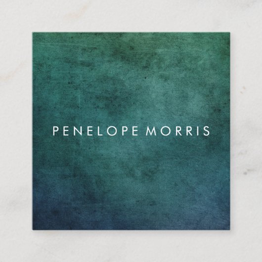 Blauwe en groene Abstracte schoonheidslijst Vierkante Visitekaartje (Voorkant)