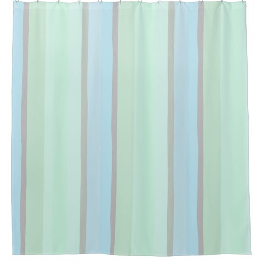 Blauwe en groene Abstracte strepen Douchegordijn (Voorkant)