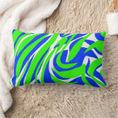 Blauwe en groene abstracte werveling kussen (Deken)