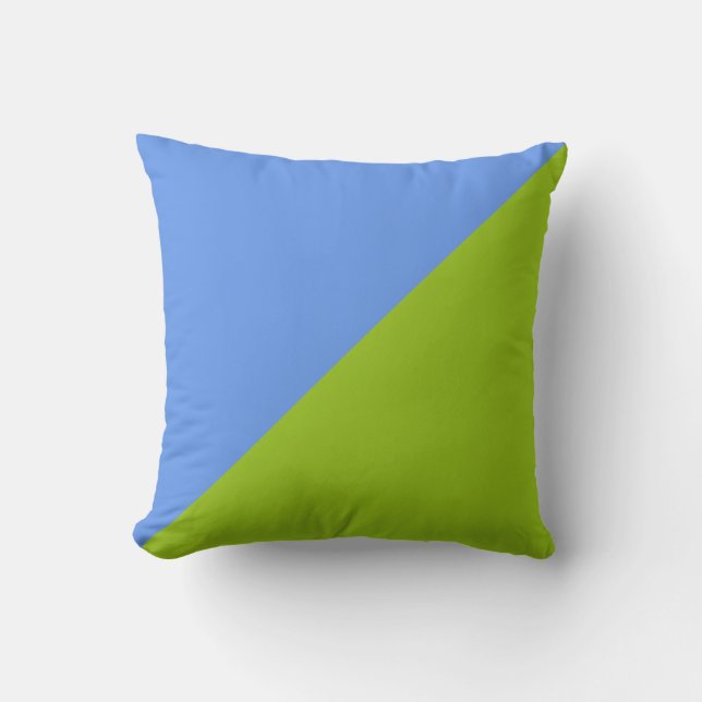 Blauwe en groene achtergrond kussen (Voorkant)