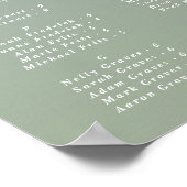 Blauwe en groene alfabetische bruiloft poster (Hoek)