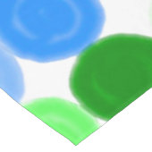 Blauwe en Groene Bellen Korte Tafelloper (Hoek)