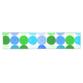 Blauwe en Groene Bellen Korte Tafelloper (Horizontaal)