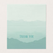Blauwe en groene bergen dank u kaart (Buitenkant ongevouwen)