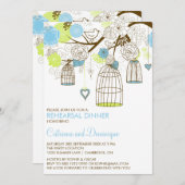 Blauwe en groene bloedkooien repetitie kaart (Voorkant / Achterkant)