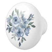 Blauwe en groene bloemen meubels keramische knop (Rechts)