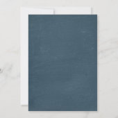Blauwe en groene bruiloft kaart (Achterkant)