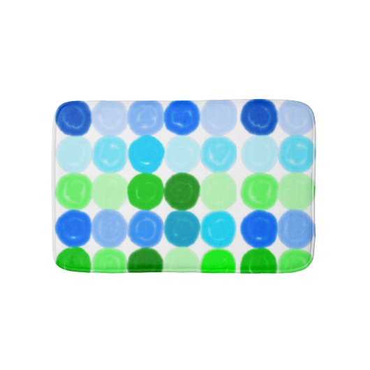 Blauwe en groene bubbels badmat (Voorkant)