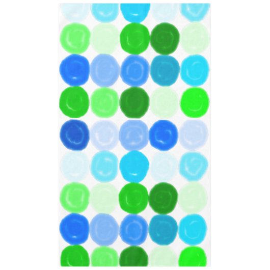 Blauwe en groene bubbels tafelkleed (Voorkant)