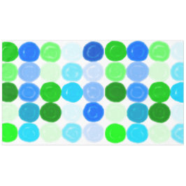 Blauwe en groene bubbels tafelkleed